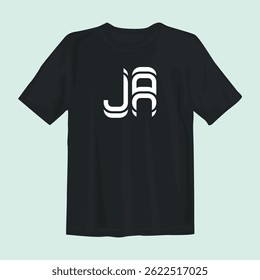Stylish black t-shirt design featuring bold graphics, perfect for casual wear, street style, and comfort.