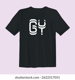 Stylish black t-shirt design featuring bold graphics, perfect for casual wear, street style, and comfort.