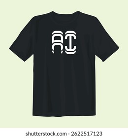 Stylish black t-shirt design featuring bold graphics, perfect for casual wear, street style, and comfort.
