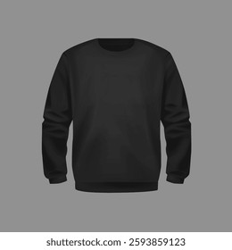 Stylish Black Unisex Hoodie. Front and Back View. Sports hoodies. Cozy clothes.