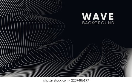 Stylish black wavy lines abstract background design