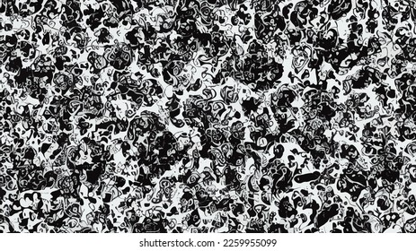 Stylish black and white abstract biology blue geometric mix