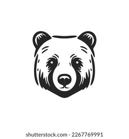 Stylish black and white bear graphic logo.