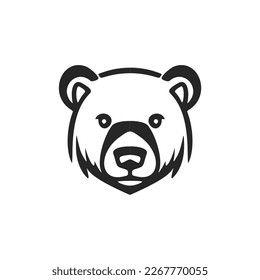 Stylish black and white bear graphic logo.