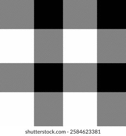 Stylish black and white buffalo plaid pattern.  Perfect for textile designs, website backgrounds, or crafting projects.  Highresolution seamless texture offers versatile design applications.