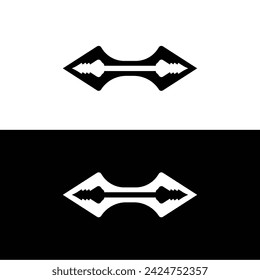 Stylish black and white circle vector logo template design . Circle illustration silhouette 