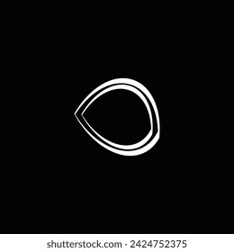 Stylish black and white circle vector logo template design . Circle illustration silhouette 