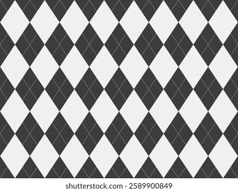 Stylish black and white diamond pattern background.  Perfect for website design, textile prints, or creating a sophisticated, geometric aesthetic.  Clean lines and subtle texture add visual interest.