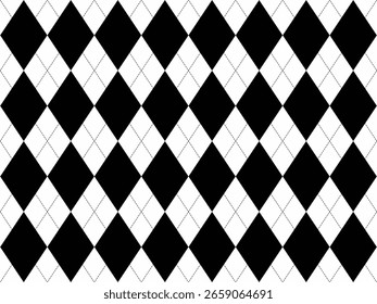 Stylish black and white diamond pattern background.  Perfect for website banners, fashion designs, or adding a touch of classic elegance to your projects.