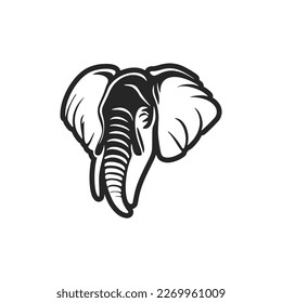 Stylish black and white elephant logo to elevate your brand.