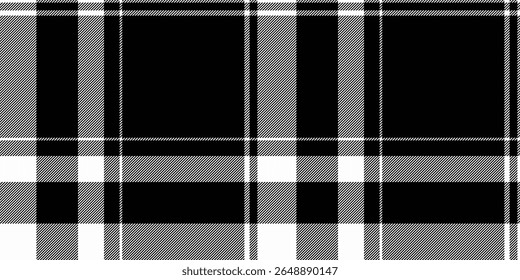 Stylish black, white, and gray plaid pattern.  Perfect for textile design, website backgrounds, or fashion projects.