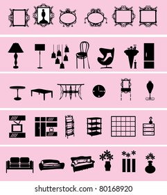 Stylish black and white home accessories and decoration
