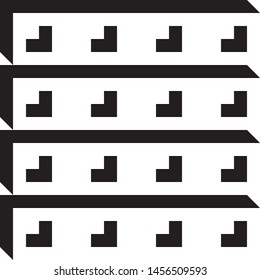Stylish black and white isometric background with cubes with shadow Vector illustration
