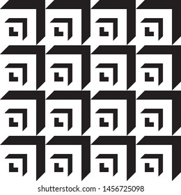 Stylish black and white isometric background with cubes with shadow Vector illustration
