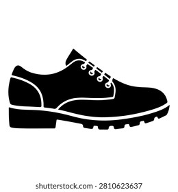 Stylish black and white leather shoe with laces, suitable for formal and casual occasions, featuring a sturdy sole and timeless design.