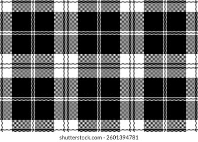 Stylish black and white plaid pattern.  Perfect for textile design, fashion, website backgrounds, or any project needing a classic, sophisticated texture.