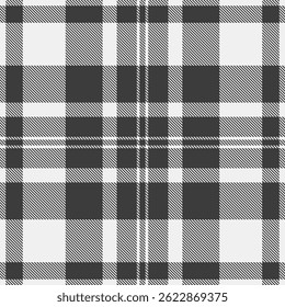 Stylish black and white plaid pattern.  Perfect for textile design, website backgrounds, or adding a classic touch to your projects.