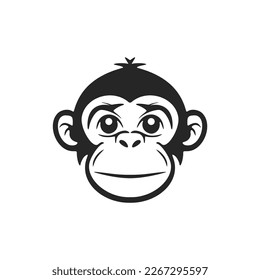 A stylish black and white primate vector logo for your business.