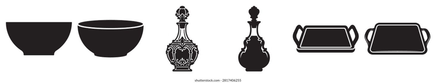 Stylish black and white tea cups with intricate designs ideal for kitchen display, cafe ambiance, and elegant serving arrangements