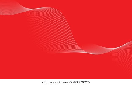 Stylish Blend Wave Line on Red Background Featuring a Smooth, Flowing, and Dynamic Abstract Design for a Modern and Eye-Catching Aesthetic in Digital Art, Graphic Design, and Decorative Elements