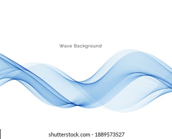 Vector de diseño de onda abstracta azul con estilo