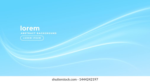 Stylish Blue Background With Smooth Wave