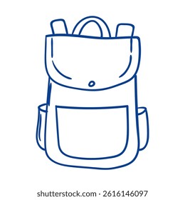 Stylish blue backpack design suitable for students and outdoor adventures