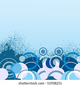Stylish blue banner. Vector illustration