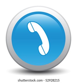 Stylish blue button. Vector illustration, easy to edit and modify.