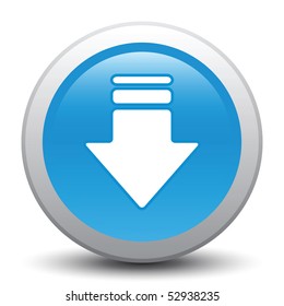 Stylish blue button. Vector illustration, easy to edit and modify.