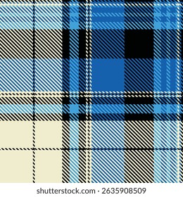 Stylisches blaues und cremefarbenes Muster.  Perfekt für Textil-Design, Mode oder Website-Hintergründe.  Die sich kreuzenden Linien schaffen ein Gefühl von Ordnung und Raffinesse.