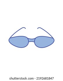 Stylish  Blue goggle Vector Shown on white background. 