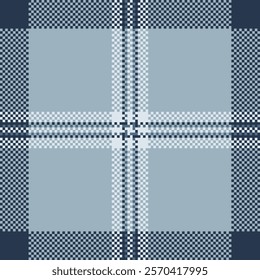 Stylish blue and gray pixelated plaid pattern.  Perfect for website backgrounds, textile designs, or digital scrapbooking.  Clean, modern aesthetic.