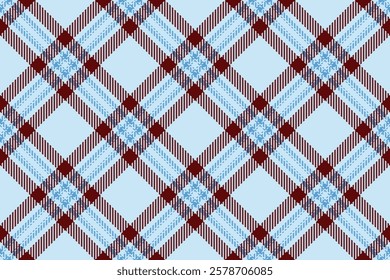 Stylish blue and maroon plaid pattern. Perfect for textile design, apparel, home decor, and website backgrounds.  The repeating geometric design offers a versatile and visually appealing texture.