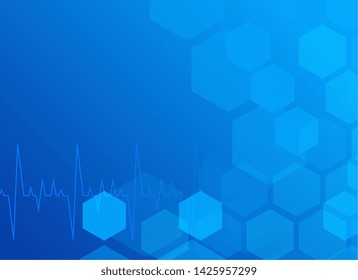 stylish blue medical backgorund with hexagonal pattern