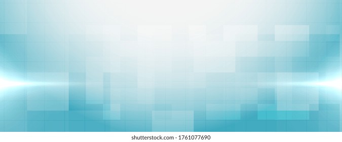 stylish blue medical banner with text space