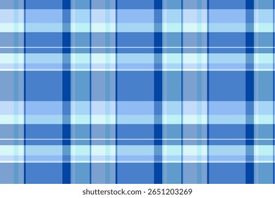 Stylish blue plaid pattern. Modern textile design. Suitable for backgrounds, fabrics, digital arts, and print projects. Clean and contemporary.