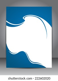 Stylish blue presentation of business poster. Design layout template 