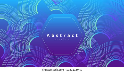 
Elegante fondo vectorial azul con muchos círculos brillantes