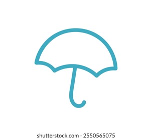 Stylish blue vector umbrella design perfect for rain or sun protection