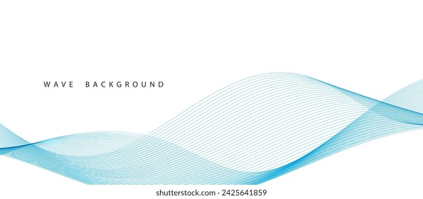 Stylish blue wave smooth line background