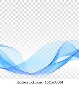 Stylish blue wave transparent elegant background