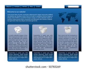 Stylish blue website design