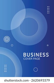 Stylish Blue and White Abstract Business Cover Design