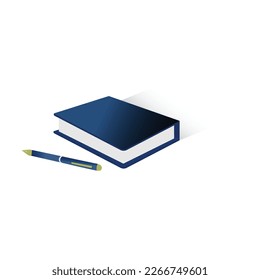 Stylish Blue Wrapper book with pen