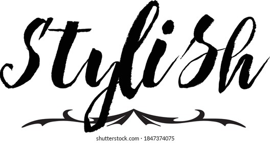 Stylish Bold Calligraphy Black Color Text On White Background