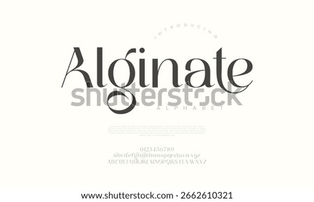 Stylish and bold serif font with artistic swirls, perfect for luxury branding, packaging, and editorial projects