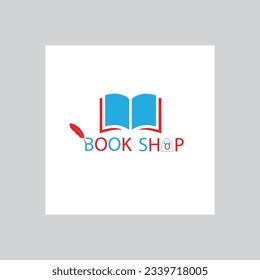A stylish book logo design