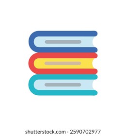 Stylish Book Stack Icon for Educational Resources