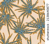 Stylish botanical plants and leaves Ikat African tribal inspired seamless pattern vector Illustration,Design for fashion , fabric, textile, wallpaper, cover, web , wrapping and all prints 
